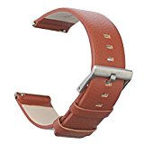 bayite Accessory 23mm Leather Watch Bands for Fitbit Blaze Smart Watch Camel Small 5.5 – 6.7 inches