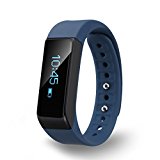 Diggro i5 plus Bluetooth Smart Bracelet Watch Wristband Sports Fitness Tracker Pedometer Step Counter Tracking Calorie Health Sleep Monitor for Android IOS, Blue