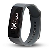 Malltop LED Watch, Unisex Rubber Bracelet Water Resistant Touch Screen White LED Digital Display Sports Wrist Watch