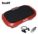 NexHT Fitness Body Shape Vibration Platform Crazy Fit Massage Exercise Machine Whole Body Workout Trainer with Remote Controller &Resistance Bands, Max User Weight 330lbs.(Wine Red 89009A)