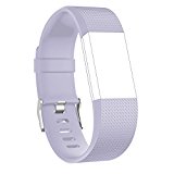 Fitbit Charge 2 Replacement Elastomer Bands, RedTaro Accessories Fitbit Charge 2 Heart Rate Fitness Wristbands Large Lavender