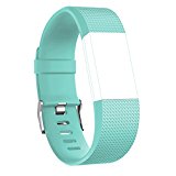 Fitbit Charge 2 Replacement Elastomer Bands, RedTaro Accessories Fitbit Charge 2 Heart Rate Fitness Wristbands Large Teal
