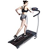 Fitnessclub Portable Folding Electric Motorized Treadmill Running Gym 500W Fitness Machine Black