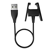 Fitbit Charge 2 Charger, Ztotop Replacement USB Charger Charging Cable Cradle Dock Adapter for Fitbit Charge 2 Heart Rate + Fitness Wristband, BLACK