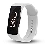 Malltop LED Watch, Unisex Rubber Bracelet Water Resistant Touch Screen White LED Digital Display Sports Wrist Watch