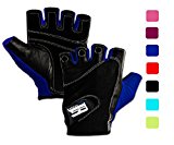 Gym Gloves For Powerlifting,Crossfit,Weight Training, Biking, Cycling,Crossfit Equipment Premium Quality Weights Lifting Gloves For Women w/ Washable-Gloves For Callus And Blister Protection Blue L