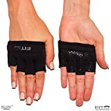 The Neo Grip Glove | Fit Four Callus Guard Fitness Gloves for Cross Training, Weightlifting & Yoga – Enhanced Grip Palm (Black, Medium)