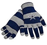 Dallas Cowboys Official NFL Glove Stripe Outdoor Winter Stretch Knit by Forever Collectibles 495338
