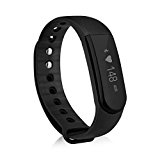 Diggro ID101 Bluetooth Smart Bracelet Waterproof Smart Wristband Sport Fitness Tracker with Heart Rate Monitor Sleep Monitor Pedometer Step Counter Call/SMS Reminder for Android iOS, Black