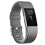 Fitbit Charge 2 Bands, AK Special Edition Adjustable Comfortable Replacement Wristbands for Fitbit Charge 2 Heart Rate [No Tracker] (Gray, Small)