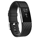 Fitbit Charge 2 Bands, AK Special Edition Adjustable Comfortable Replacement Wristbands for Fitbit Charge 2 Heart Rate [No Tracker] (Black, Small)