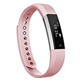 Fitness Tracker, MoreFit Alta Touch Screen Activity Health Tracker Wearable Pedometer Smart Wristband, Silver/Blush