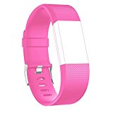 Fitbit Charge 2 Replacement Elastomer Bands, RedTaro Accessories Fitbit Charge 2 Heart Rate Fitness Wristbands Large Pink