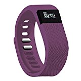 Fitness Tracker,Teslasz Bluetooth 4.0 Sleep Monitor Calorie Counter Pedometer Sport Activity Tracker for Android and IOS Smart Phone (Purple)