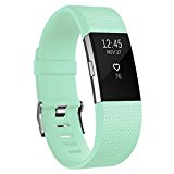 Fitbit Charge 2 Bands, AK Classic Edition Adjustable Comfortable Replacement Wristbands for Fitbit Charge 2 Heart Rate [No Tracker] (Teal, Small)