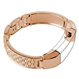 Fitbit Alta Band, Newest Premium Replacement Accessory Metal Watch Bands Bracelet Strap for Fitbit Alta (No Tracker) (Style D: Rose Gold)