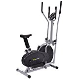 Goplus® 2 IN 1 Elliptical Fan Bike Dual Cross Trainer Machine Exercise Workout Home Gym (With Central Handlebar)