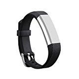 I-SMILE Newest Replacement Wristband With Secure Clasps for Fitbit Alta Only(No tracker, Replacement Bands Only) (Black1)