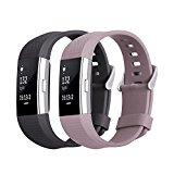 Fitbit Charge 2 Band, Hanlesi TPU Soft Silicone Adjustable Replacement Sport Strap Band for Fitbit Charge 2 Smartwatch Heart Rate Fitness Wristband