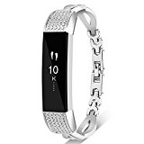 Fitbit Alta Wristband/Fitbit Alta Band/Fitbit Alta Bracelet/Fitbit Alta Replacement Band/Fitbit Alta Accessory, VOMA Design Stainless Steel Bangle(Silver)