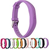 Huishang Flex 2 Accessory Bands for Fitbit Flex 2 , With Chrome Claspor Soft Silicone Fitness Bracelet Strap ,Wrist Band Adjustable Repalcement (Purple)