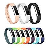 Vancle Fitbit Alta Bands, Newest Adjustable Replacement Bands for Fitbit Alta/ Fitbit Alta band/ Fitbit Alta Bands (with Metal Clasp,No Tracker) (Red, Large)