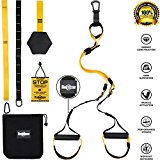 Fitnessery Agility Pro – Suspension Strap Home Gym Kit: Workout Straps with Accessories for Training Indoor and Outdoor – Easily Attached Anywhere – Durable Construction – Life-Time Warranty