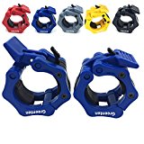 Greententljs 2 Inch Barbell Clamps Quick Release Pair of Locking 2″ Inch Pro ABS Locking Olympic Size Workout Professional Barbell Secure Snap Latch for 2-Inch Diameter Size Olympic Bars (Blue,1 Pair)