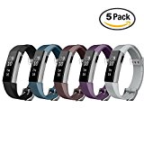Fitbit Alta Bands,Greeninsync(TM) Watch Buckle Design Fitbit Alta Accessory Replacement Bands Large Small 5 pack for Man Women Kids