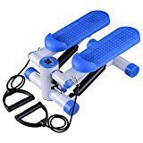 Aerobic Mini Twister Stair Stepper Exercise w/ Bands Blue