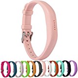 Huishang Flex 2 Accessory Bands for Fitbit Flex 2 , With Chrome Claspor Soft Silicone Fitness Bracelet Strap ,Wrist Band Adjustable Repalcement (Pink)