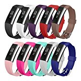 Fitbit Alta Band, UMTELE Soft Replacement Wristband with Metal Buckle Clasp for Fitbit Alta Smart Fitness Tracker 10Pack