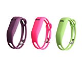 i-smile® Deluxe RAINBOW Pack / Sports Edition Pack / Summer Edition Pack / Olympic Rings Pack Accessory Replacement Bands with Metal Clasps for Fitbit Flex / Wireless Activity Bracelet Sport Wristband / Fitbit Flex Bracelet Sport Arm Band (No tracker, Replacement Bands Only) & Silicon Fastener Ring For Free – Provided by i-smile® (Clear Purple+Clear Pink+Clear Aqua, Large)
