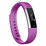 Fitness Tracker, MoreFit Alta Touch Screen Activity Health Tracker Wearable Pedometer Smart Wristband, Silver/Purple