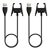 Zacro Fitbit Charge 2 Charger 2Pcs Replacement USB Charger Charging Cable for Fitbit Charge 2 with Cable Cradle Dock Adapter for Fitbit Charge 2(1.6 feet)