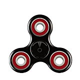 Toplay Fidget Spinner Toy Stress Reducer Ceramic Bearing – Perfect For ADD, ADHD, Anxiety, and Autism Adult Children (Black-red)