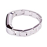 Fitbit Alta Band, Newest Premium Replacement Accessory Metal Watch Bands Bracelet Strap for Fitbit Alta (No Tracker) (Style B: Silver)