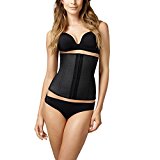 Squeem Perfect Waist Firm Compression Waist Cincher Shapewear, Cotton & Rubber, Black, Large