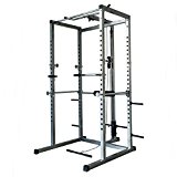 Akonza Athletics Fitness Power Rack with Lat Pull Attachment w/ Weight Holder Exercise Station Function