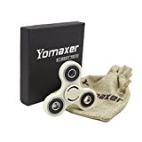 Yomaxer Tri-Spinner Fidget Toy Nylon PA Material Hybrid Si3N4 Ceramic Bearing Good for ADHD EDC Hand Killing Time (Cream white)