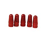 MagiDeal 5pcs Bicycle Presta Wheel Rims Tyre Stem Air Valve Caps Dust Cover – Red