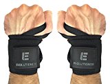 Evolutionize Wrist Wraps (24″, Professional Quality) Powerlifting, Bodybuilding, Weight Lifting Wrist Supports for Weight Training. (Black – Heavy Duty, 24 Inches)