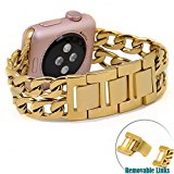 No1seller Stainless Steel Apple Watch Band for Series 1, Series 2, 38mm – Gold