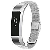 Fitbit Alta Wristband/Fitbit Alta Band/Fitbit Alta Bracelet/Fitbit Alta Replacement Band/Fitbit Alta Accessory, VOMA Design Stainless Steel Mesh(silver)