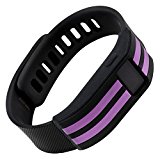 WITHit – Fitbit Charge/Fitbit Charge HR Slim Designer Sleeve – Band Cover – Stripe (Plum)