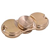 Fidget Spinner, Hand Fidget Spinner Precision Brass EDC Fidget Spinner with Durable ceramic Bearings ADHD Focus Anxiety Relief Toys by Jarvinia(Brass 02)