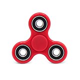 Cppslee Hands Fidget Spinner Toy Stress Reducer- Perfect For ADD, ADHD, Anxiety, and Autism Adult Children (red + black)