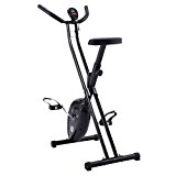 Goplus Folding Exercise Bike Cardio Workout Upright Cycling Magnetic Fitness Stationary (Black)