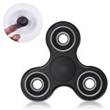 Fidget Spinner, Tri-Spinner Fidget Toy Hand Fidget Spinner EDC Fidget Spinner ADHD Focus Anxiety Relief Toys by Jarvinia(Plastic Black)