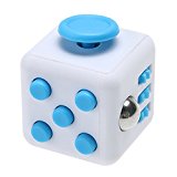 Fidget Box Relieves Stress and Anxiety for Children and Adults Anxiety Attention Toy (Blue, White)